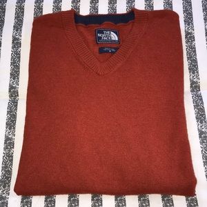 The North Face burnt orange cotton/wool blend top